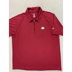 Boston‎ College Eagles Reebok Short Sleeve Zip Polo Shirt (Men's Large) Maroon